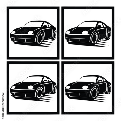 Front car silhouette collection
