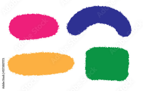 Vector set of colorful watercolor brush strokes, paint splashes, and artistic design elements for your illustration collection