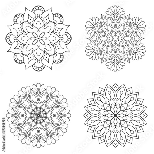 Intricate floral mandala patterns for creative expression perfect for coloring enthusiasts in high