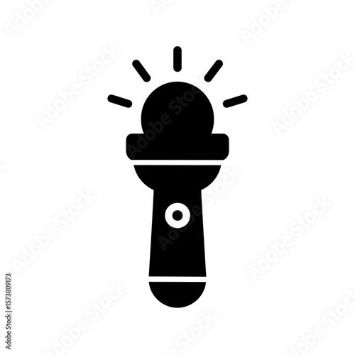 Glowing toy with light rays icon in filled style — symbol of fun and play