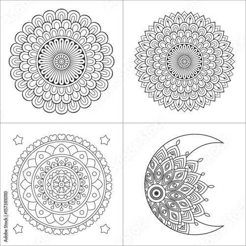 Unlock your inner artist with Mandala coloring pages a journey of peace and creativity in black