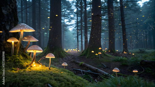 Night in the forest