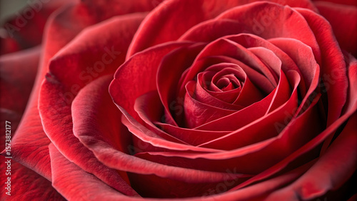 Macro Shot of Red Rose Petals