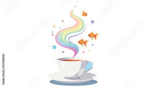 A comforting hot coffee in a mug with wisps of steam, a perfect morning beverage