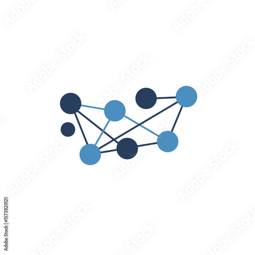 Abstract network graphic showing interconnected nodes.