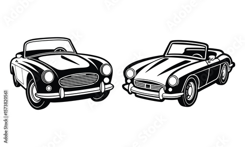Front car silhouettes
