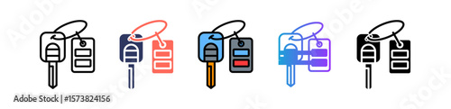Car Key multiple icon