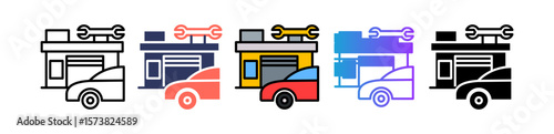 Car Repair Shop multiple icon
