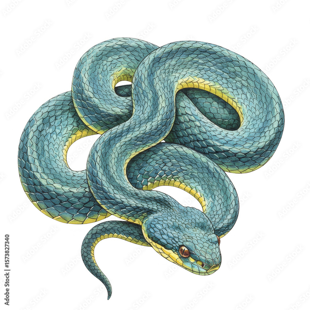 Illustration of Blue Snake Coiled with Transparent Background Wildlife Illustration of Blue Snake Coiled with Transparent Background Wildlife