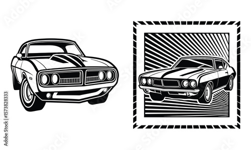 Front car silhouette