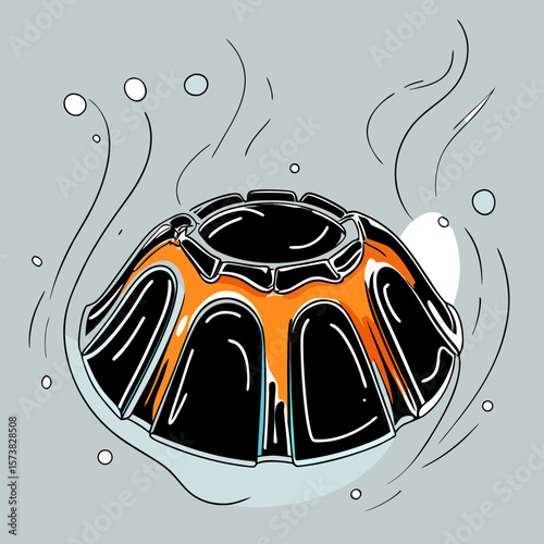 Abstract orange vector background with fast car racing theme