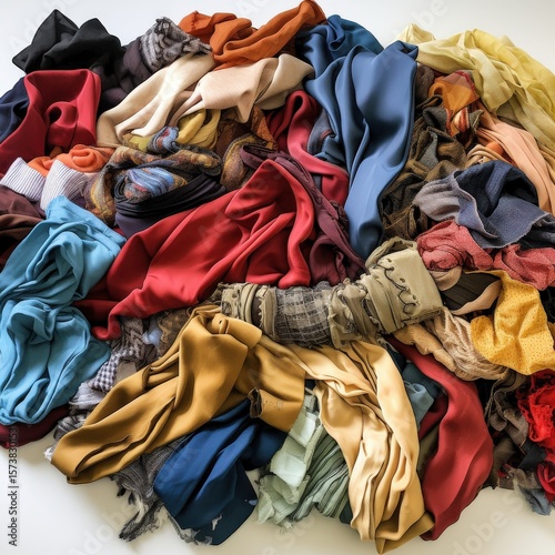 mixed pile of colorful garments