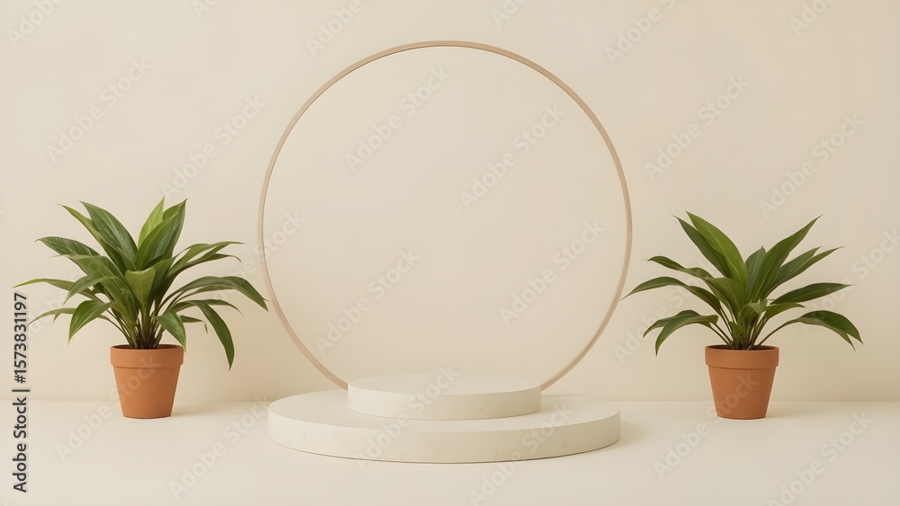 Fototapeta premium A simple and clear sentence to name the image could be: Plants in pots and vases decorating a cozy indoor space
