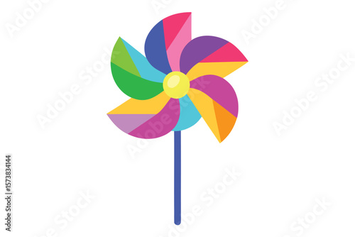 Colorful Pinwheel A Whimsical Spin on Fun and Festive Decorations Ai Generated