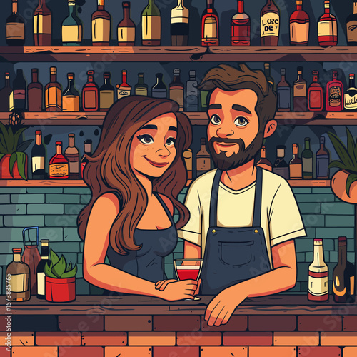 Man starting into woman's eyes