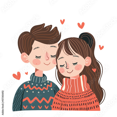 Man starting into woman's eyes