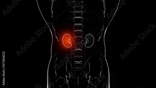 Kidney Stone Animation with Black Screen