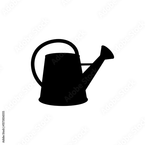 Watering can silhouette vector flat illustration design.