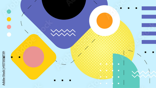 Abstract colorful geometric design suitable for backgrounds, posters, packaging, and digital art projects. Vibrant, modern, and eye catching graphics.