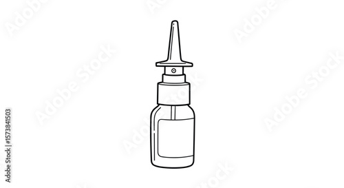 Nasal spray bottle with fine mist dispenser for topical pharmaceutical applications and medical treatment