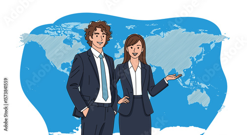 Global business professionals understanding international market trends and opportunities