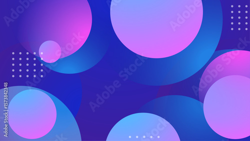 Abstract purple and blue circle design suitable for backgrounds, posters, and digital art projects needing a modern touch.