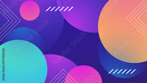 Abstract colorful design with overlapping circles. Suitable for backgrounds, website banners, and modern graphic designs. Ideal for artistic and creative projects.