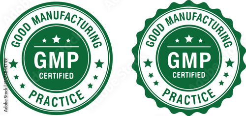 GMP Certified Green Seals | Good Manufacturing Practice Stamp for Product Quality Assurance and Regulatory Compliance