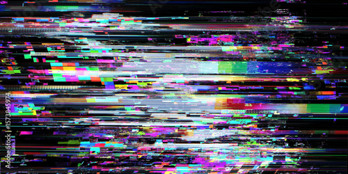 Glitch Overlay Stock Image In Black Background