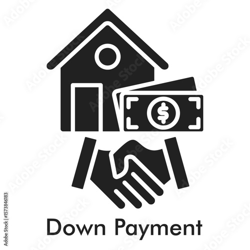 Down Payment Icon - Glyph Style