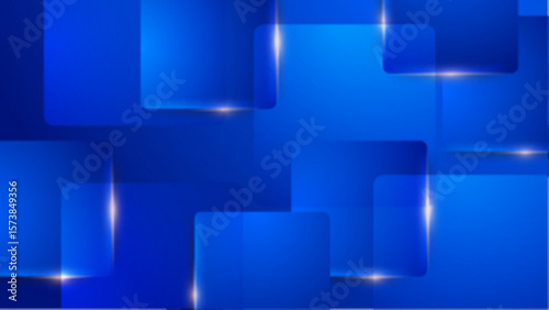 Overlapping translucent blue squares with bright highlights suitable for abstract backgrounds, technology concepts, digital designs, and geometric patterns.