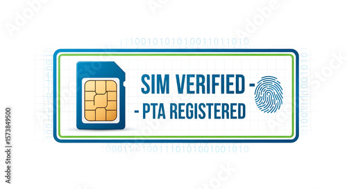 SIM Verified - PTA Registered | Mobile Network Authentication Compliance Badge for Telecommunication Companies