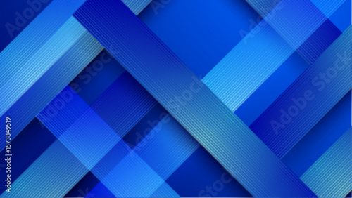 Abstract design with overlapping blue striped lines suitable for backgrounds, textures, and digital art projects needing a contemporary feel.