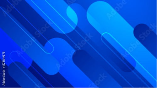 Abstract blue shapes and lines in a simple design suitable for backgrounds, posters, or digital art projects in need of creativity.