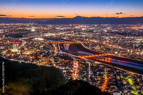 岐阜県　金華山からの夜景