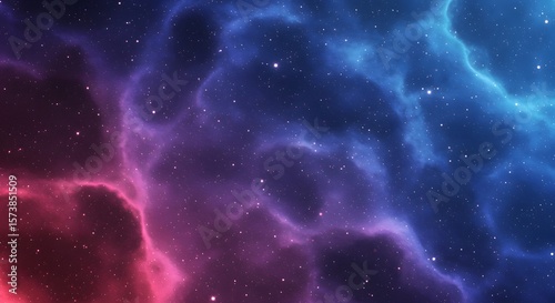 A vibrant nebula display of swirling cosmic dust and starlight.