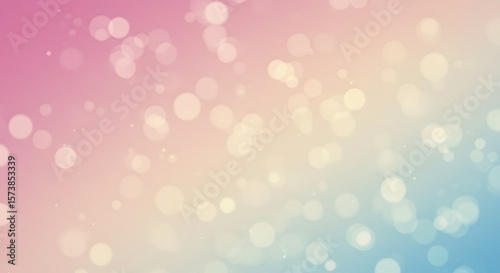 Soft pastel bokeh background with light pink and blue gradient.