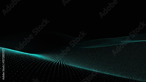 abstract blue Dot   technology flowing background.