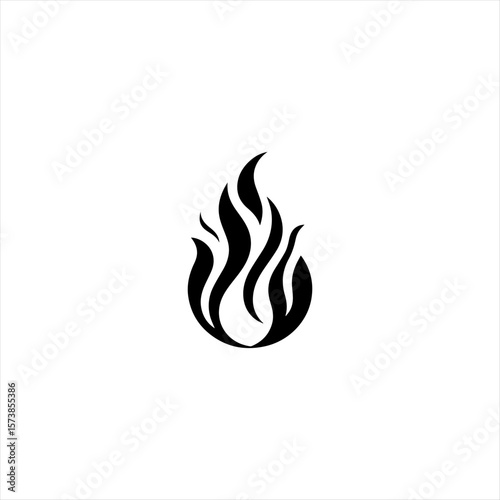 Fire Flame Icon in white background