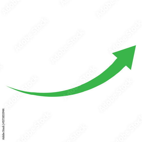 Green arrow pointing up and red arrow on white background