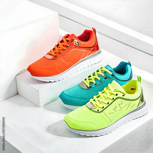 sport shoes on white background