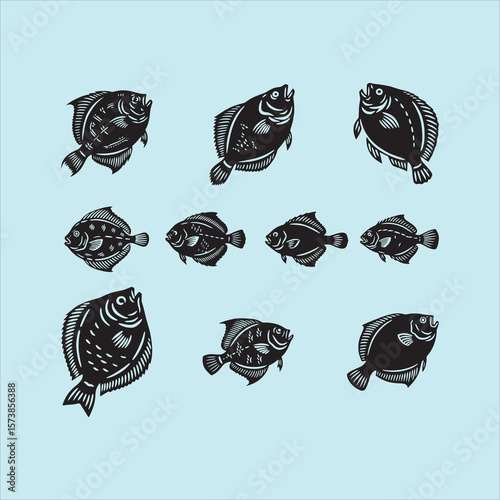 vector illustration design of a fish sea