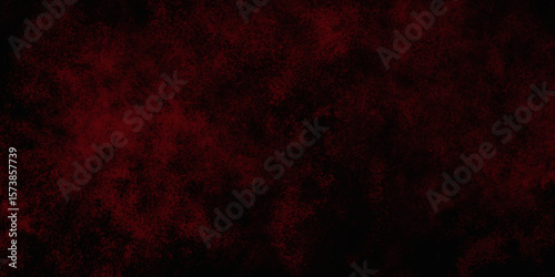 Red color powder explosion isolated on black background. Colorful dust explode. Paint Holi, dust particles splash. Network concept with spray. Futuristic technology element. 3D rendering.