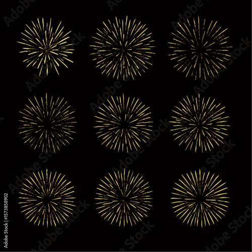 fireworks on the black background