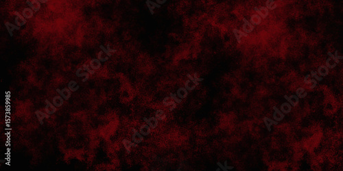 Red color powder explosion isolated on black background. Colorful dust explode. Paint Holi, dust particles splash. Network concept with spray. Futuristic technology element. 3D rendering.