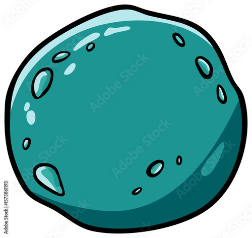 Cartoon Blob or Slime with Bumps, Ooze Vector Illustration for Kids and Graphic Design