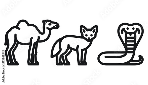 Cute cartoon camel illustration vector with a funny animal character design