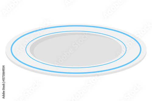 food plate flat illustration clipart