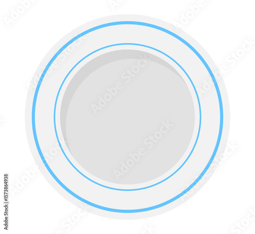 circle plate food flat illustration clipart