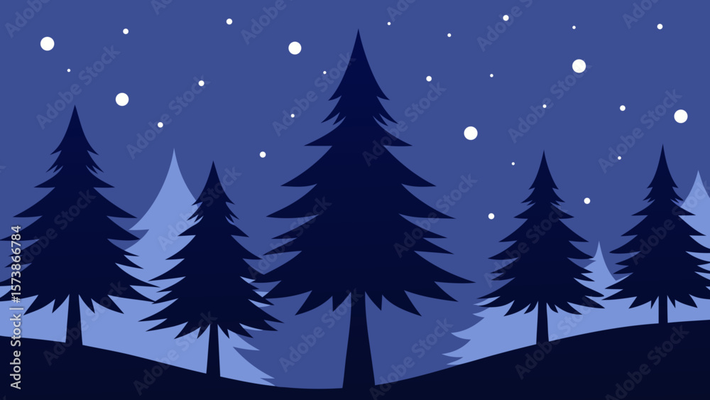 Obraz premium winter forest landscape